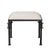Modern Bench With Linen Upholstered Top For Sale