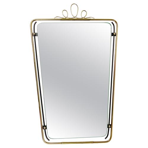 Mid-Century Modern Brass Loops Wire Wall Mirror, Italy, 1950s For Sale - Image 17 of 17