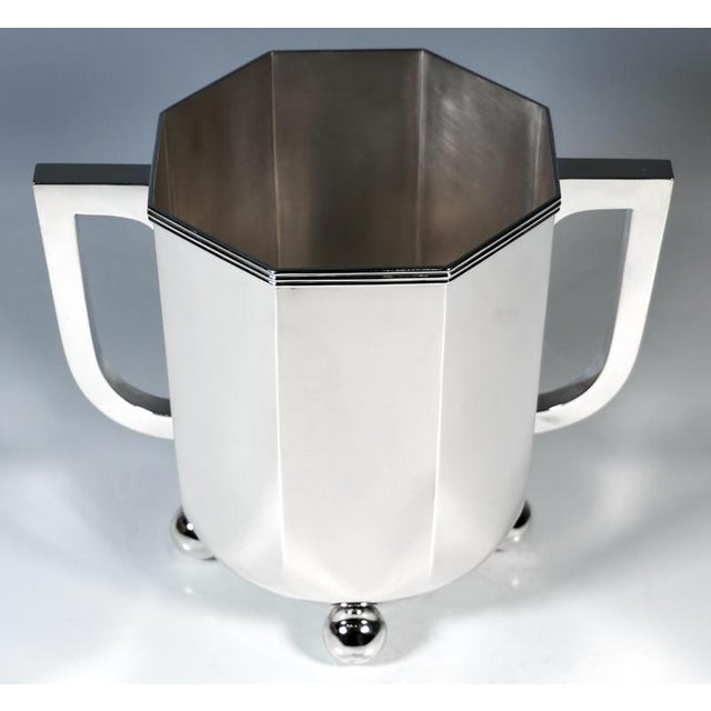 Art Deco Silver Cooler on Ball Feet by Hugo Boehm, Germany, 1930s For Sale - Image 4 of 9