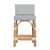 Spritely Home Accent Furniture Serienna 24.5 in. Seat Height Rectangular Rattan Low Back Counter Stool, Gray/White Dot / Natural Rattan Frame For Sale - Image 4 of 8