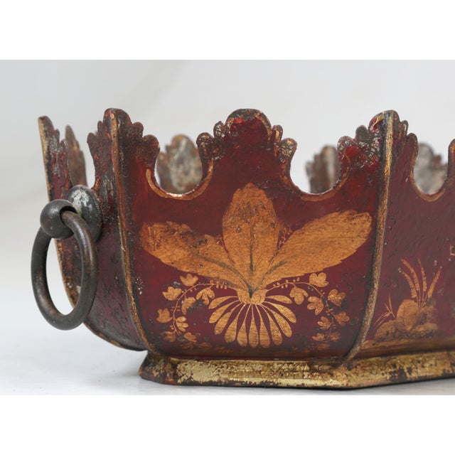 Antique French Tole Painted Jardinière or Planter, Circa 1800s For Sale - Image 10 of 12