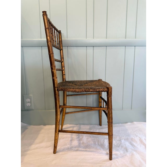 Mid-Century Italian Rush-Seat Side Chair, C. 1952-1963 For Sale - Image 4 of 12