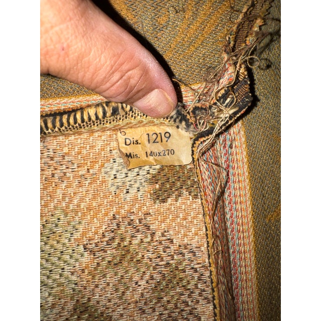 Mid 20th Century Mid-20th Century European Aubusson-Style Jacquard Hunt Tapestry, Framed For Sale - Image 5 of 5