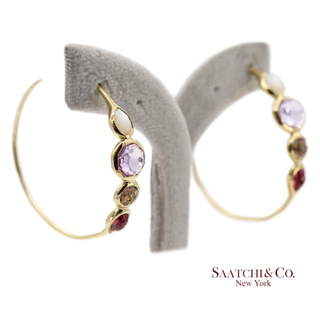 Vintage 18K Solid Yellow Gold IPPOLITA Hoop Earrings Metal Type: 18k Solid Yellow Gold Total Item Weight: 9.3 Grams...