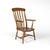Late 19th Century English Elm Vertical Slat Back Armchair Circa 1890 With Turned Legs and H-Stretcher For Sale - Image 5 of 13