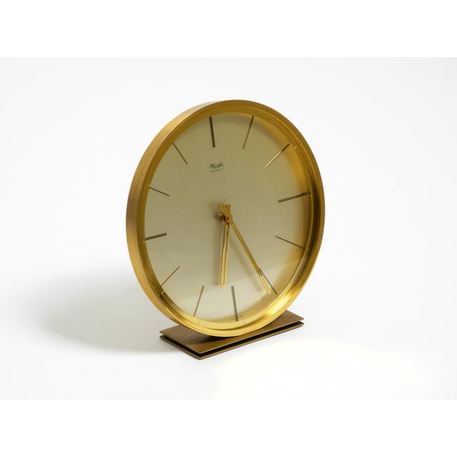 Vintage Brass Table Clock by Kienzle, 1960s For Sale - Image 15 of 15