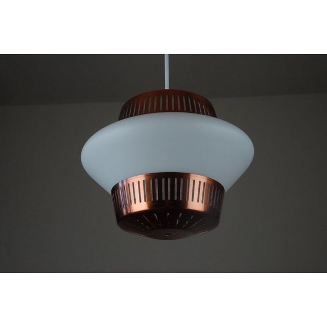 Mid-Century Modern Opal Arch Pendant Lamp by Svend Aage Holm-Sørensen for Warm Nordic, 1950s For Sale - Image 3 of 13