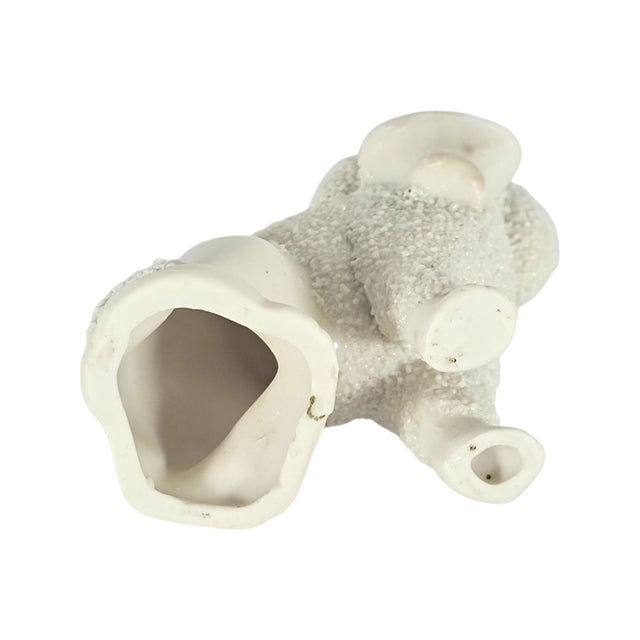 Victorian Staffordshire Miniature Poodle With Basket, England, c.1850–1880 For Sale - Image 10 of 10