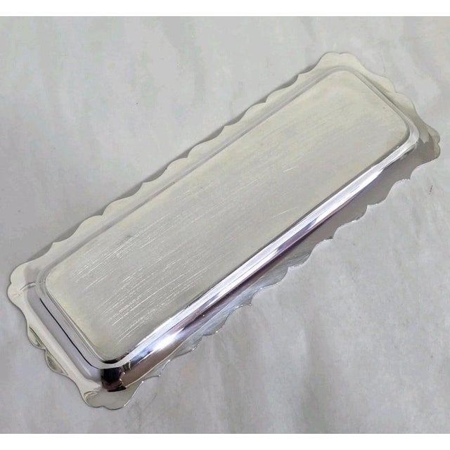 Silver Vintage Sterling Silver Pen Tray from Francis Howard Ltd, Sheffield, 2000 For Sale - Image 8 of 13