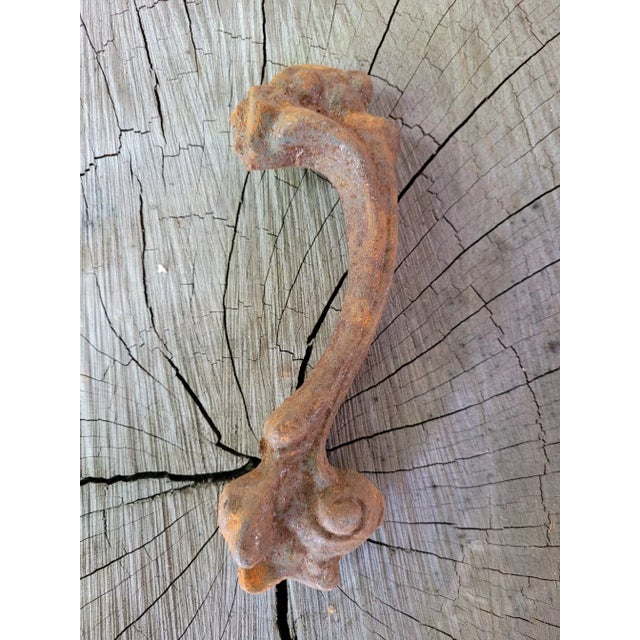 Doorhandle in Cast Iron For Sale - Image 5 of 5