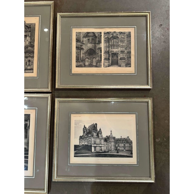 19th Century French Prints in Frames, "Chateau De Saint-Aignan", Set of 4 For Sale - Image 4 of 12