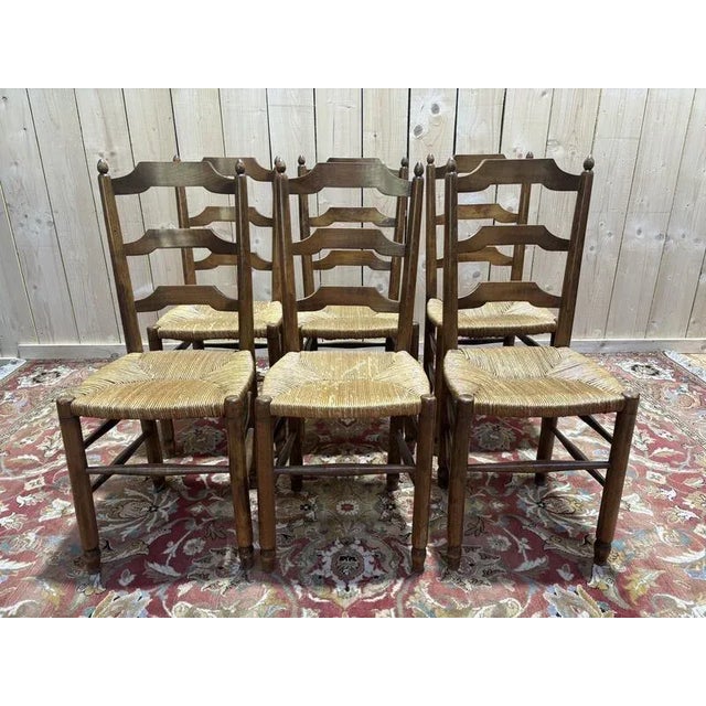 Straw Dining Room Chairs, Set of 2 For Sale - Image 9 of 9