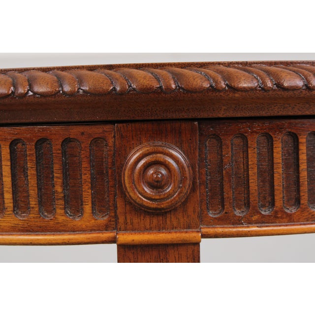 John Widdicomb Round Burl Wood Lamp Table For Sale - Image 10 of 13