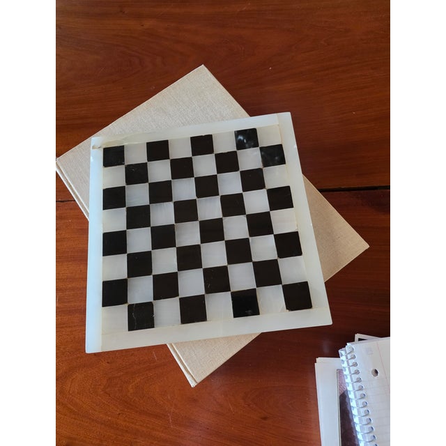 1960s Marble and Onyx Chess Board For Sale - Image 5 of 10