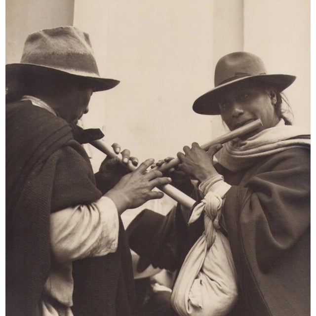 Hanna Seidel, Ecuadorian Indigenous Musicians, Black and White Photograph, 1960s For Sale - Image 3 of 3