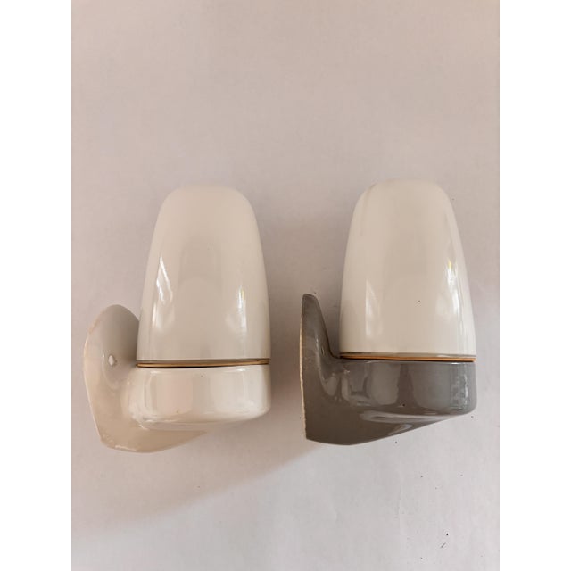 Light Blue Ceramic Model 6077 Sconces by Wilhelm Wagenfeld for Lindner, 1950s, Set of 2 For Sale - Image 16 of 16