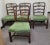 19th C. Georgian Set of 4 Pierced Ladder Back and Suede Leather Upholstered Dining Chairs For Sale - Image 9 of 11