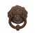 Metal Antique Bronze Lions Head Door Knocker, 1880s For Sale - Image 7 of 8