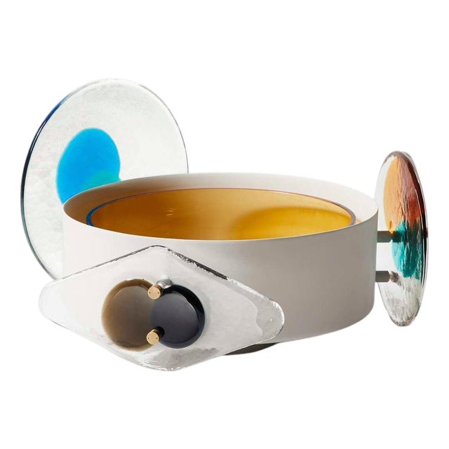 Wood Colourdisc Vase for Flowers by Bethan Laura for Cassina For Sale