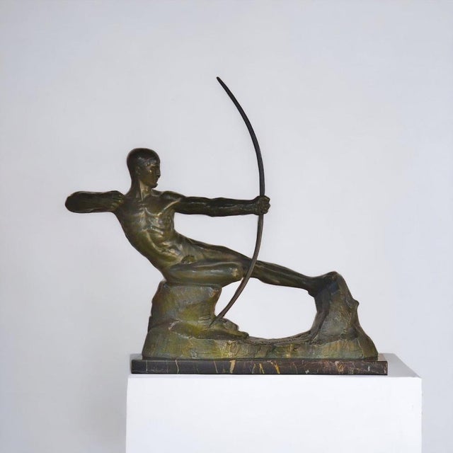 Victor Demanet, Art Deco Archer, 1920s, Bronze For Sale - Image 14 of 15