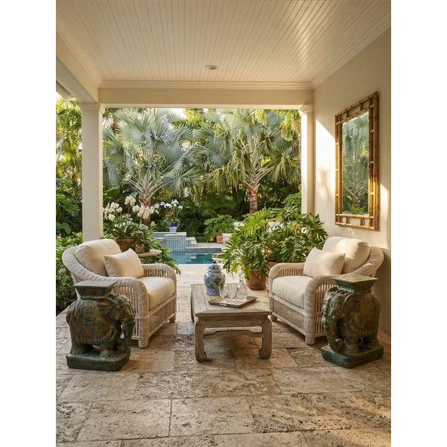 Vintage Ceremonial Elephant Ceramic Garden Seats For Sale - Image 12 of 12