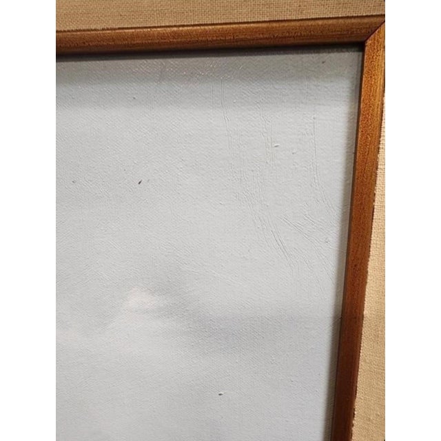 1970’s Large Signed and Framed Tall Ship Painting, Oil on Canvas, 42” X 30” For Sale - Image 4 of 10