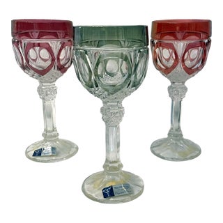 Mid 20th Century Hofbauer Crystal Goblets - Set of 3 For Sale