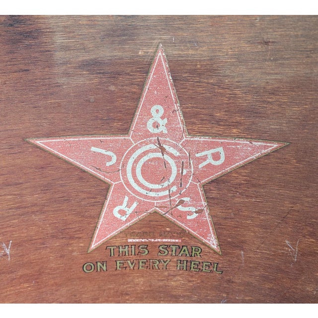 Art Deco Antique Folding Chairs With Star Brand Advertising Theater Type Style For Sale - Image 3 of 12