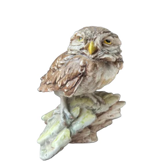 Vintage Mid 20th Century Giuseppe Tagliariol Italian Owl Sculpture Figurine Ceramic For Sale - Image 13 of 13