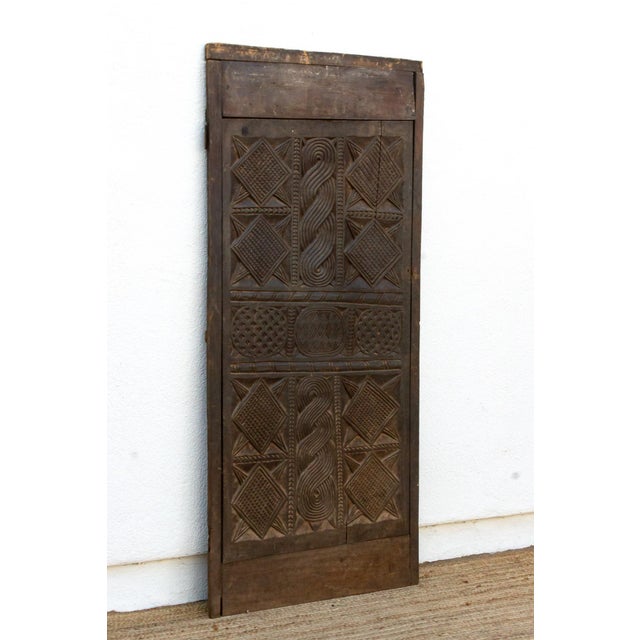 Antique Finely Carved Braided African Door For Sale In Los Angeles - Image 6 of 8