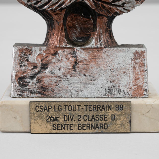 1990s Belgian Metal & Marble Trophy For Sale In Greensboro - Image 6 of 18