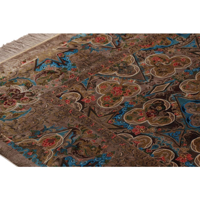 Rug & Kilim’s Modern Classics Rug in Brown With Floral Patterns “As Geshniz” For Sale In New York - Image 6 of 8