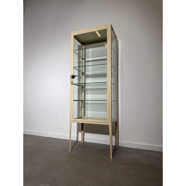 Vintage Medical Cabinet in Glass and Metal, 1950s For Sale - Image 10 of 10
