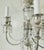 American Remains Antique Lighting C1930s Silver Plated Etched Crystal Prisms 6 Arm Chandelier For Sale - Image 3 of 12