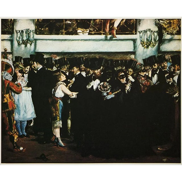 1977 After Edouard Manet "Le Bal De L'Opera", Vintage Full-Color Print For Sale In Dallas - Image 6 of 6