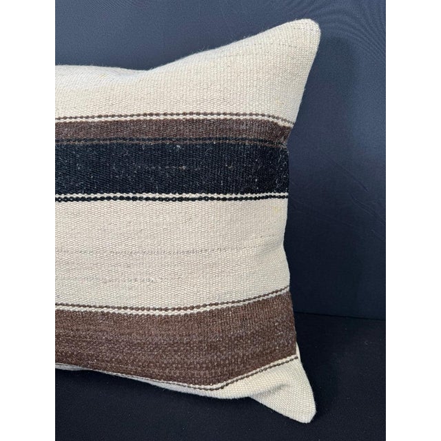 Contemporary Turkish Hemp Pillow Cushion Natural Beige Brown Pillow Cushion Cover 20x20 For Sale - Image 3 of 4