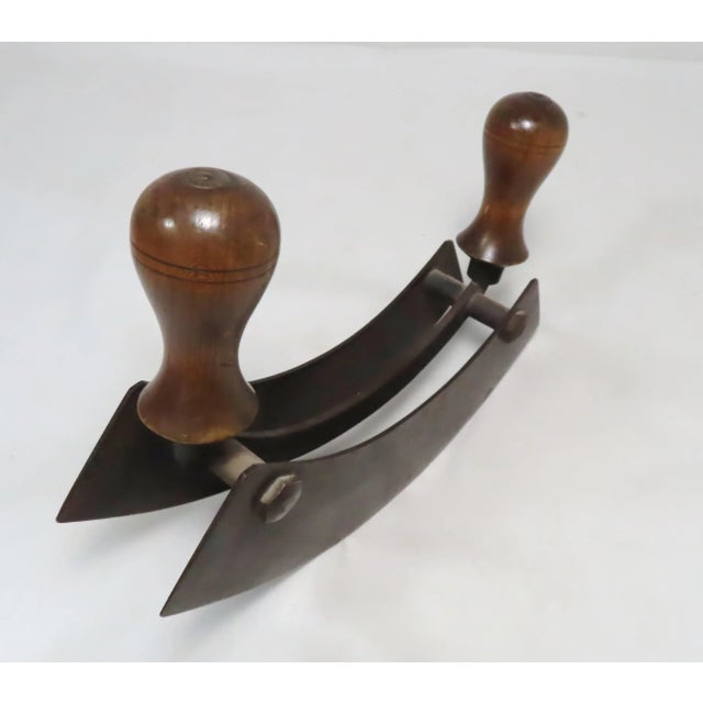 Dark Gray Antique Double Blade Professional Chefs Kitchen Food Chopper Circa Late 19th Century For Sale - Image 8 of 13