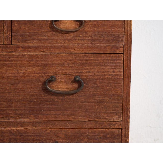 Brown Antique Japanese Tansu Base Cabinet For Sale - Image 8 of 11