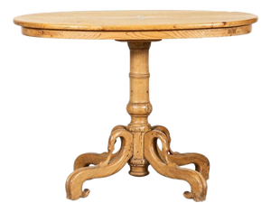 19th Century French Oval Fruitwood & Pine Dining Table, 1890