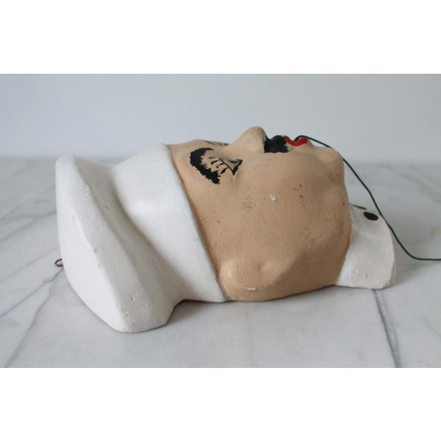 Sculpture Materials Vintage Chalkware Chef String Holder Wall Hanging For Sale - Image 7 of 8