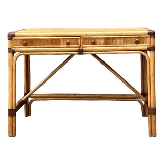 Vintage Pencil Reed Writing Desk For Sale