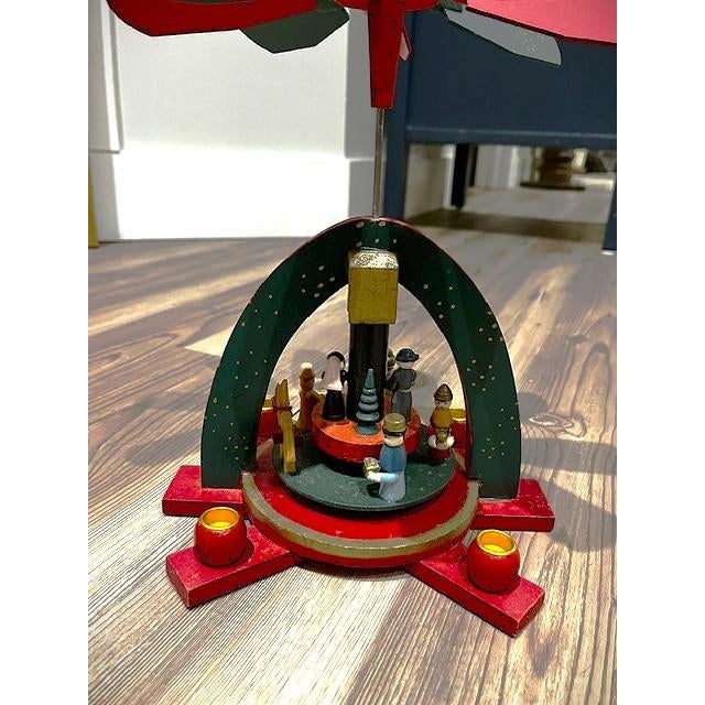 Late 20th Century Vintage German Christmas Windmill Pyramid For Sale - Image 5 of 9
