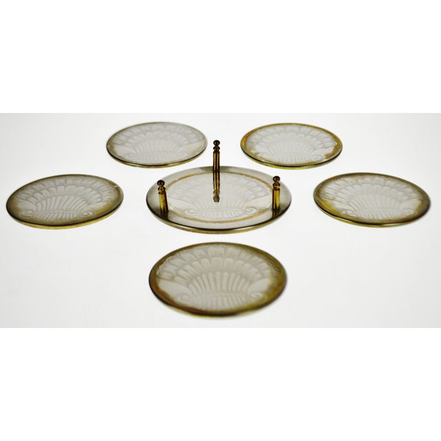 Vintage Silver Plate Coaster Set With Matching Holder Set of 5 Chairish