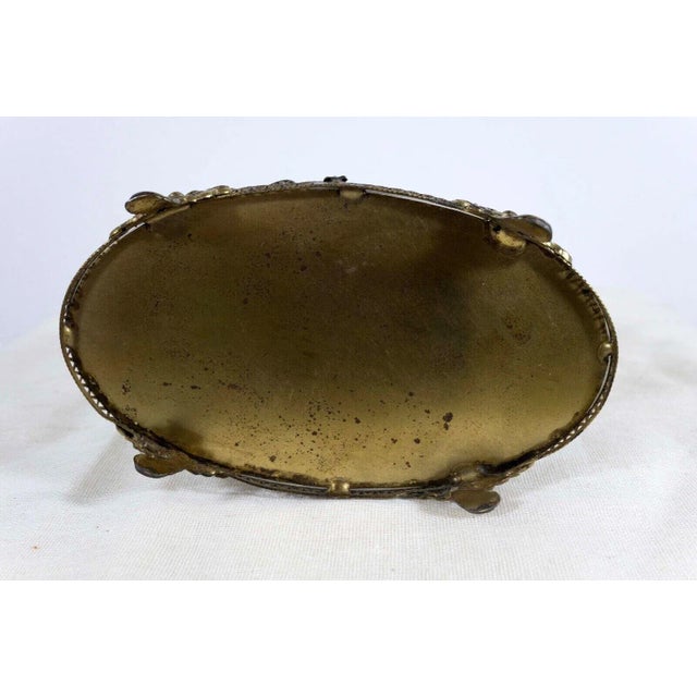 Josef Inwald 1930s Josef Inwald Czech Art Deco Glass Perfume Bottle Nude Porcelain Plaque For Sale - Image 4 of 12