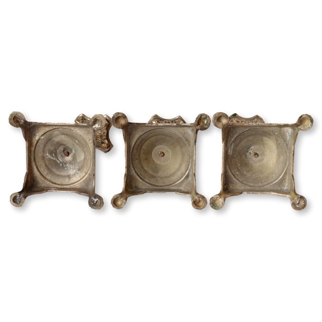 Mid 20th Century Trio of Italian Candlestick Holders For Sale - Image 5 of 6