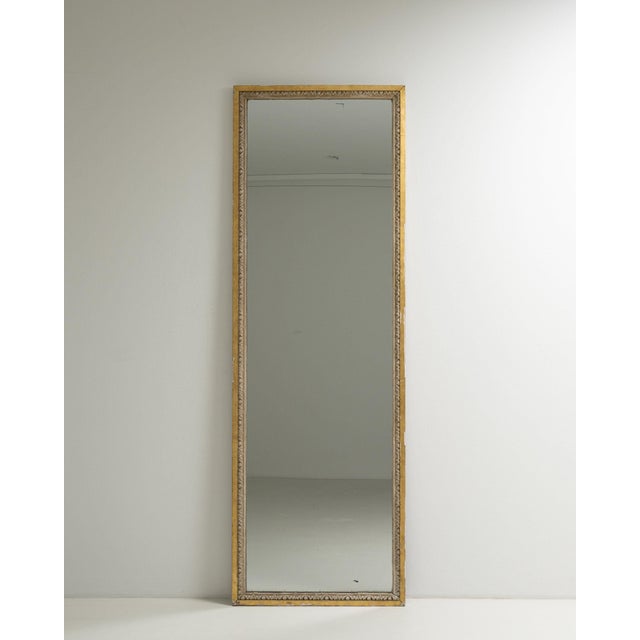 19th Century France Louis XVI Gold Wood Full-length & Floor Mirrors For Sale - Image 4 of 7