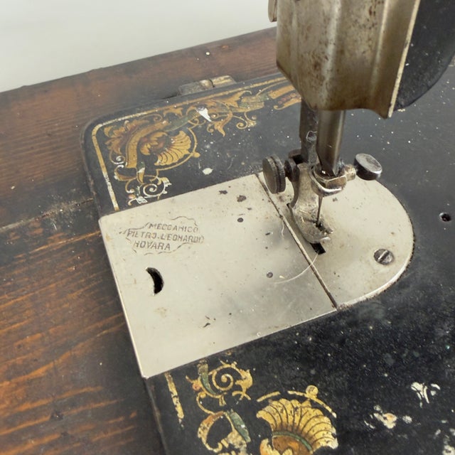 Antique Wertheim Sewing Machine with Movable Wooden Lid, 1900s For Sale - Image 9 of 13