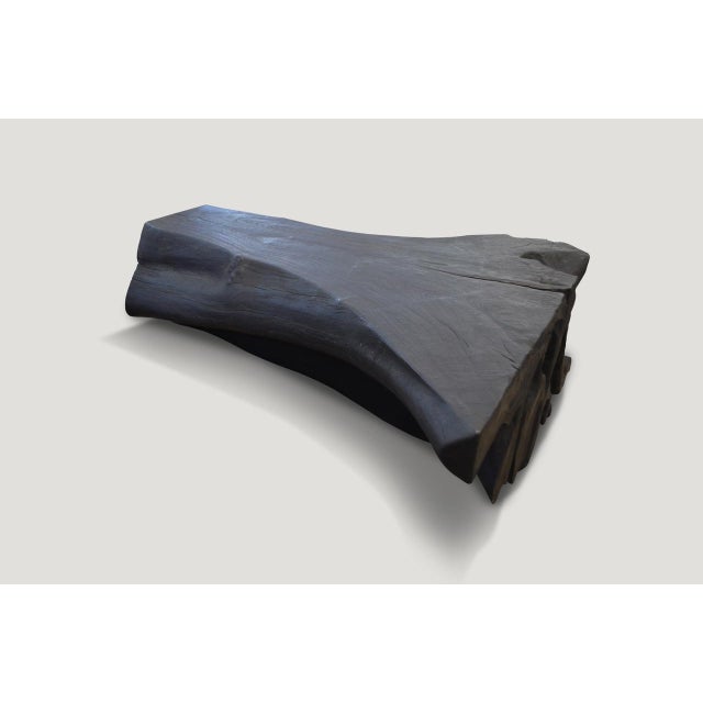 Contemporary Andrianna Shamaris Triple Burnt Teak Wood Coffee Table For Sale - Image 3 of 5