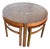 Mid-Century Nesting Tables in Teak with Smoked Glass Tops, 1960s, Set of 4 For Sale