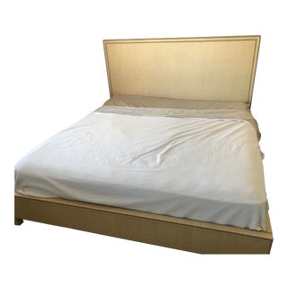 William Sonoma King Bed Frame / King Headboard/ Foot-Board - Raffia-New For Sale